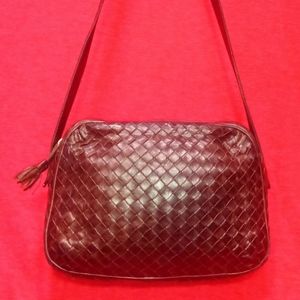 Bottega Veneta Vintage 1980's Large Intrecciato Rectangular Shoulder Bag. 